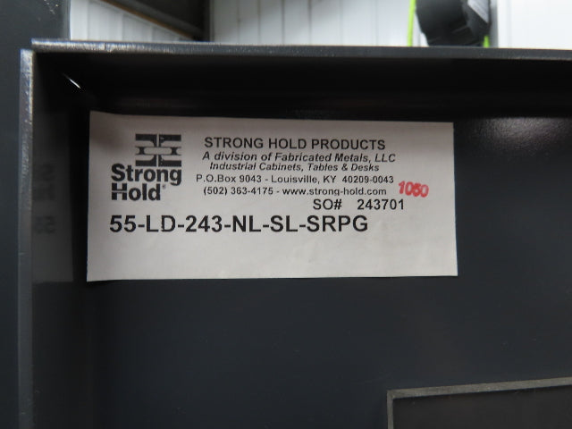 Strong Hold Skylight View Storage Cabinet Extreme Duty 12 GA 3 Shelf 60x24x60"