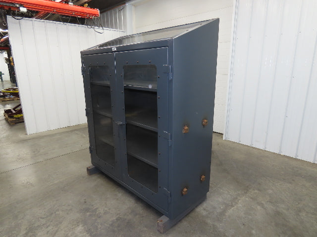 Strong Hold Skylight View Storage Cabinet Extreme Duty 12 GA 3 Shelf 60x24x60"