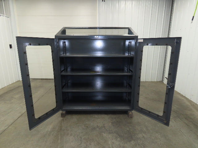 Strong Hold Skylight View Storage Cabinet Extreme Duty 12 GA 3 Shelf 60x24x60"