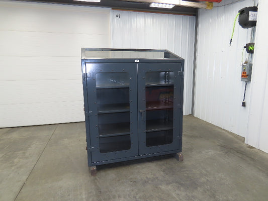 Strong Hold Skylight View Storage Cabinet Extreme Duty 12 GA 3 Shelf 60x24x60"