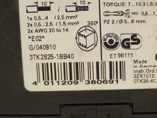 Siemens 3TK2825-1BB40 Sirius Safety Relay Control Unit Module Din Rail Mount