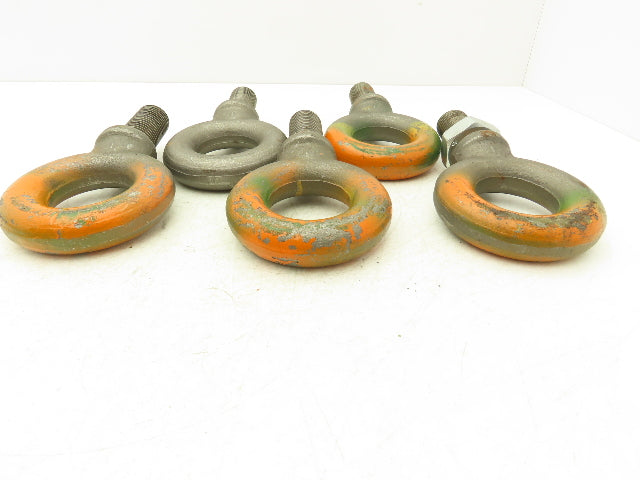 Forged Shoulder Eye Bolt 1"-7 Thread x 3" Shank Lot of 5 Made in USA