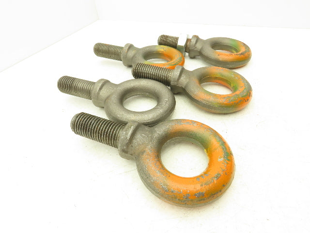Forged Shoulder Eye Bolt 1"-7 Thread x 3" Shank Lot of 5 Made in USA
