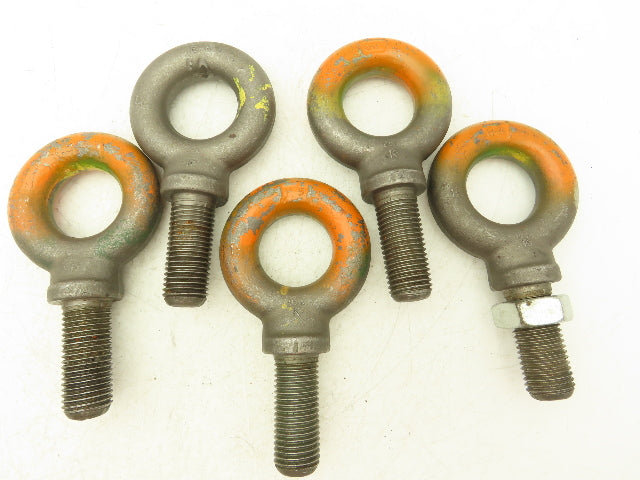 Forged Shoulder Eye Bolt 1"-7 Thread x 3" Shank Lot of 5 Made in USA