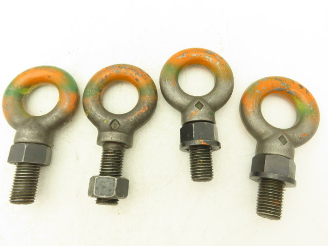 Forged Shoulder Eye Bolt 1"-7 Thread x 3" Shank w/Nut Lot of 4