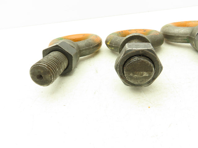 Forged Shoulder Eye Bolt 1"-7 Thread x 3" Shank w/Nut Lot of 4
