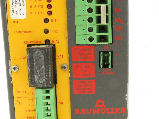 Baumuller BUM60-30/60-31-B-000 Servo Drive Controller 240VAC