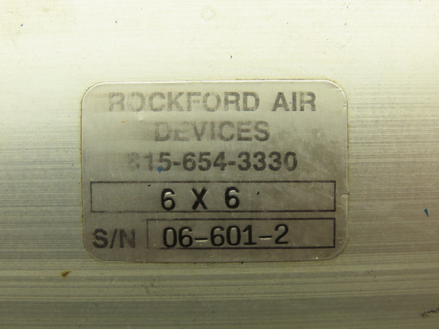 Rockford Air Devices 6x6 Pneumatic Air Cylinder 6"Bore 6"Stroke Flange Mount