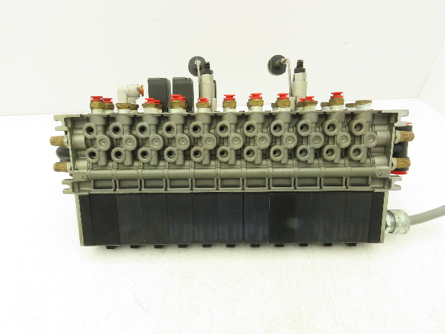 SMC NVV5FS2-01T-111-02T Manifold Block 11-Station 10 Solenoid Valves