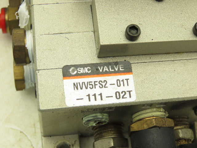 SMC NVV5FS2-01T-111-02T Manifold Block 11-Station 10 Solenoid Valves