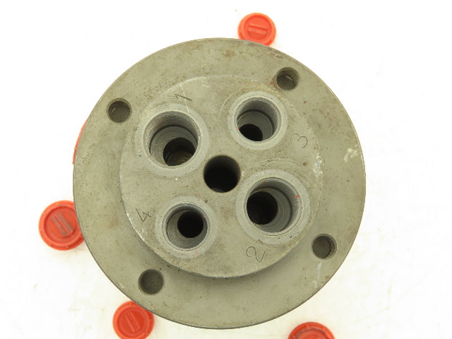 Bini DA 060/04 Rotary Manifold Hydraulic 4 Channel 6000PSI Ports 3/8" & 1/2"NPT
