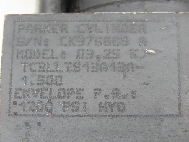 Parker 3.25 KJTC3LLTS13A13A Hydraulic Cylinder 3.25"Bore 1.5" Adjustable Stroke
