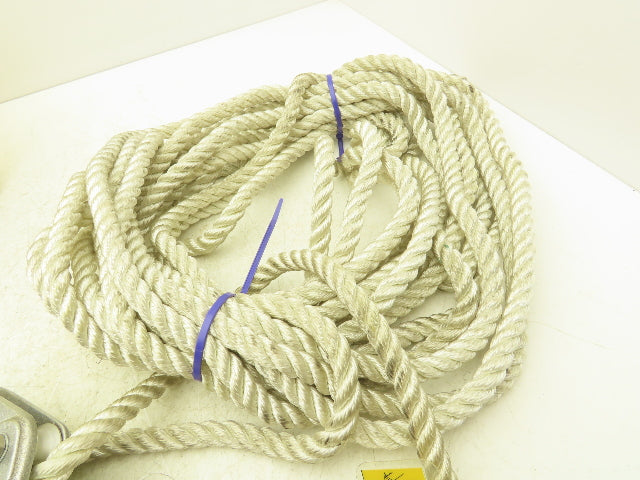 MSA Rose Dynescape 506416 Descender with 50' Rope Lifeline & Escape Belt 300Lb