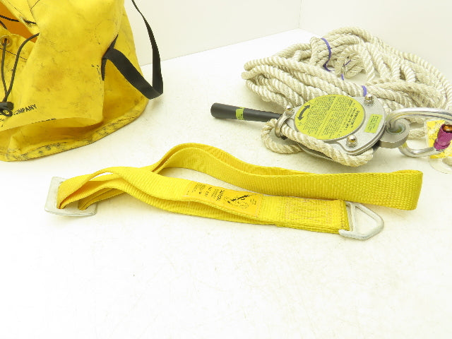 MSA Rose Dynescape 506416 Descender with 50' Rope Lifeline & Escape Belt 300Lb
