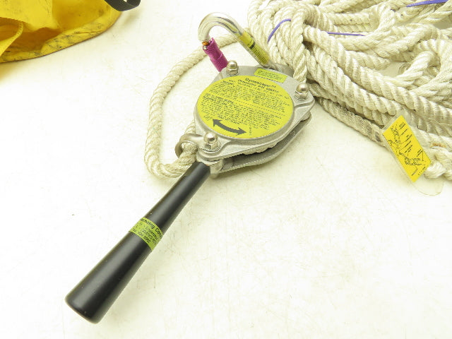 MSA Rose Dynescape 506416 Descender with 50' Rope Lifeline & Escape Belt 300Lb