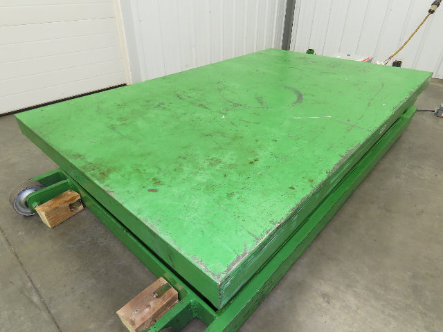 Hydraulic Lift Table 10000lb 5 Ton 102" Travel 78x48" 3Ph 5Hp Leeson Mobile