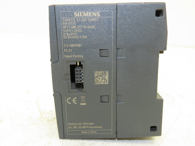 Siemens S7-200 Smart EM DT16 I/O PLC Input Output Module 6ES7 288-2DT16-0AA0