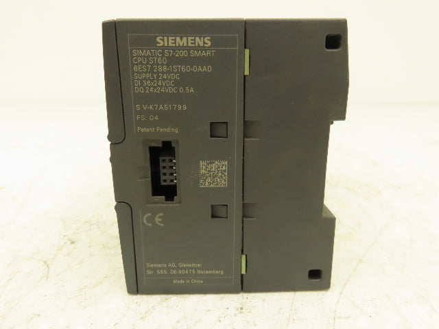 Siemens S7-200 Smart CPU ST60 I/O PLC Input Output Module 6ES7 288-1ST60-0AA0