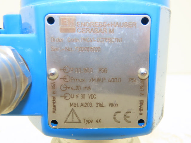 Endress+Hauser PMC41-CC21PBC11N1 Digital Pressure Transmitter 0-150 PSI 30VDC