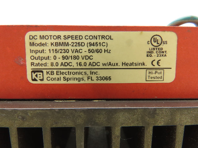 KBMM225D KB KBMM-225D DC Motor Speed Control 115/230V 50/60Hz In 0-90/180VDC Out