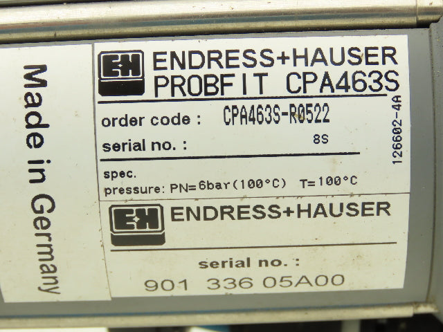 Endress+Hauser CPA463S-R0522 Probfit pH Process Retractable Assembly 2" Flange