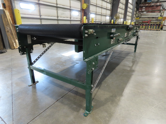 Dematic 39"x 10' Gapper Conveyor 34" Belt 2-Speed Package Gapping 90/160fpm 36"H