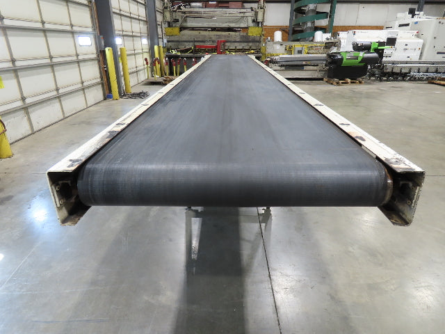 LaRos 34"x 19' Slider Bed Conveyor on Wheels 29"Bed Width 115V 30FPM 36-48"H