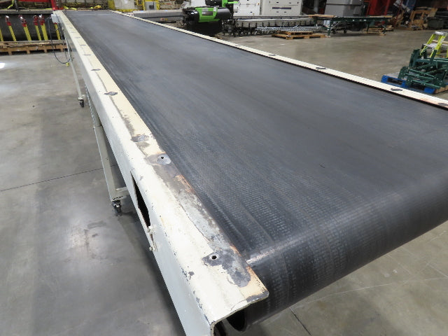 LaRos 34"x 19' Slider Bed Conveyor on Wheels 29"Bed Width 115V 30FPM 36-48"H