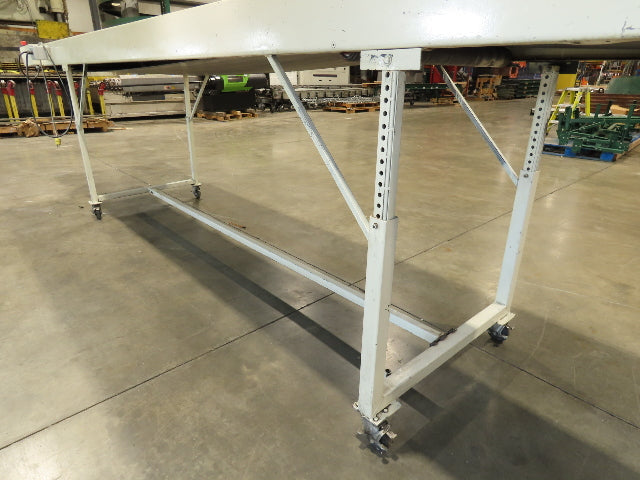 LaRos 34"x 19' Slider Bed Conveyor on Wheels 29"Bed Width 115V 30FPM 36-48"H