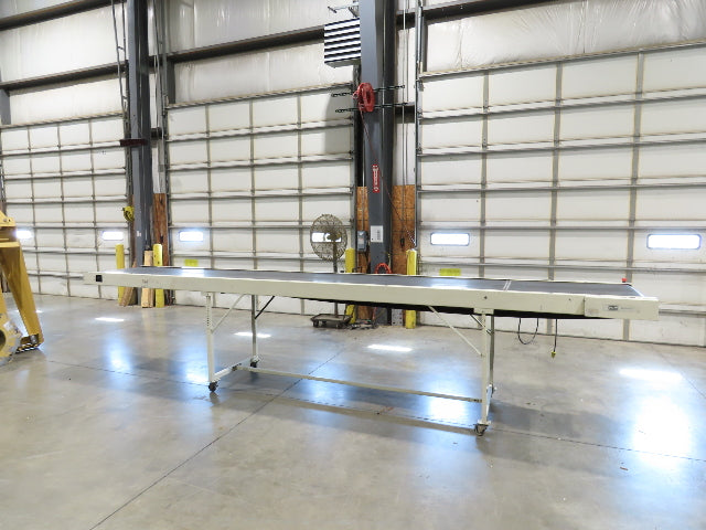 LaRos 34"x 19' Slider Bed Conveyor on Wheels 29"Bed Width 115V 30FPM 36-48"H