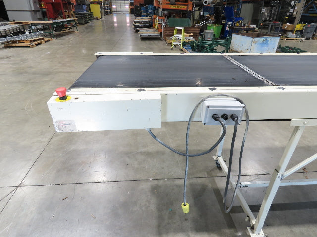 LaRos 34"x 19' Slider Bed Conveyor on Wheels 29"Bed Width 115V 30FPM 36-48"H