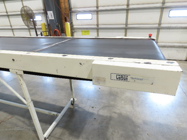 LaRos 34"x 19' Slider Bed Conveyor on Wheels 29"Bed Width 115V 30FPM 36-48"H