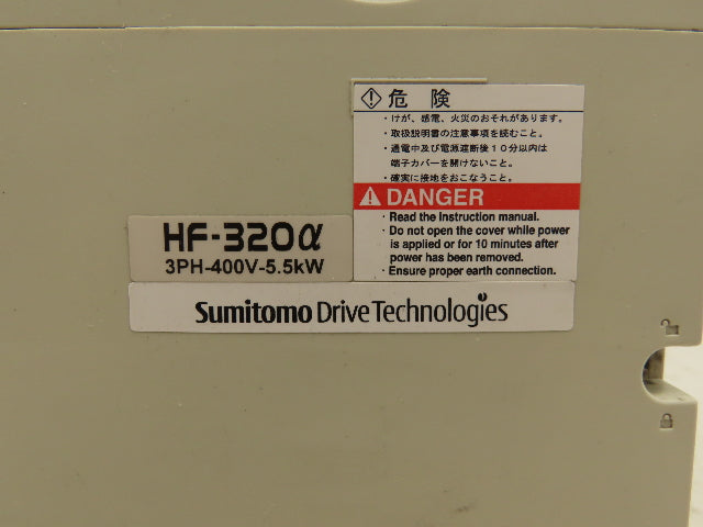 Sumitomo HF3214-5A5 VFD Inverter AC Drive 380/500V 5.5kW 7.5HP 3PH Missing Screw