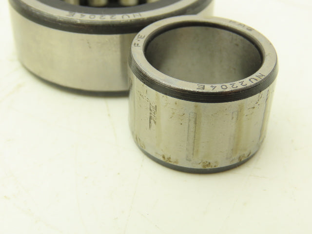 Fag NU2204E Roller Bearing 2Pc 20mm ID 47mm OD 18mm Width Lot Of 3
