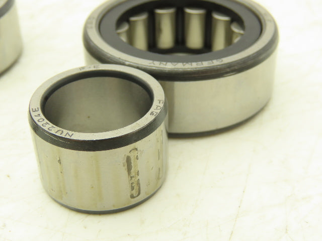 Fag NU2204E Roller Bearing 2Pc 20mm ID 47mm OD 18mm Width Lot Of 3