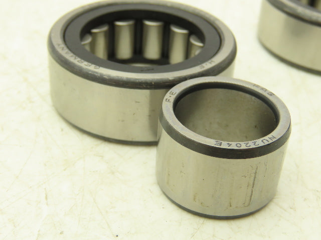 Fag NU2204E Roller Bearing 2Pc 20mm ID 47mm OD 18mm Width Lot Of 3