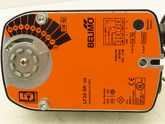 Belimo B225+LF24-SR Electric Actuator 1"Ball Control Valve 600PSI 2-Pos 24VAC/DC