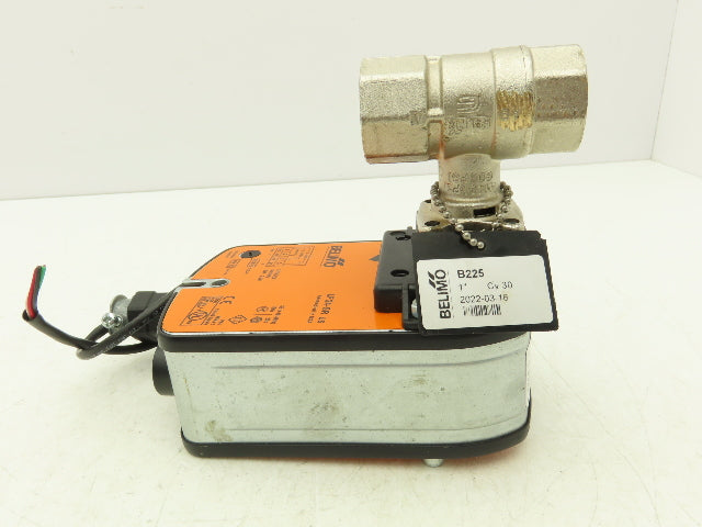 Belimo B225+LF24-SR Electric Actuator 1"Ball Control Valve 600PSI 2-Pos 24VAC/DC