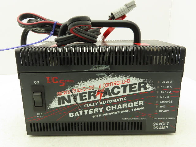 Interacter I/C/S 24V/25 Battery Charger 24V 25A ICS2425 Gray Plug -No Power Cord