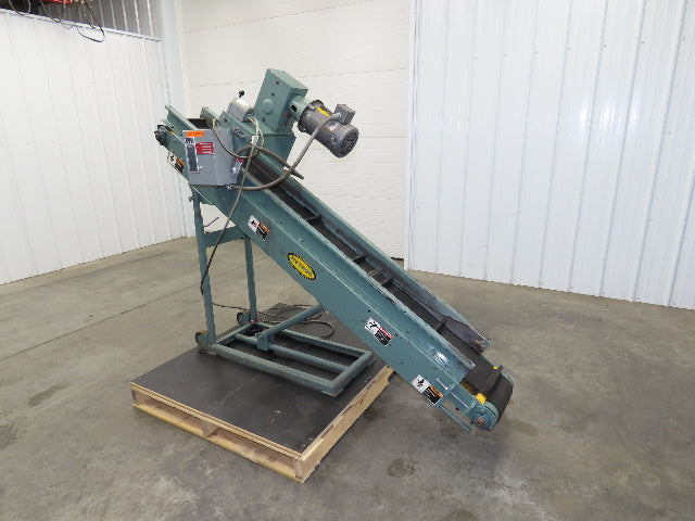 Hytrol 12"x 84"L Portable Incline Parts Conveyor 8" Cleated Belt 230/480V 65FPM