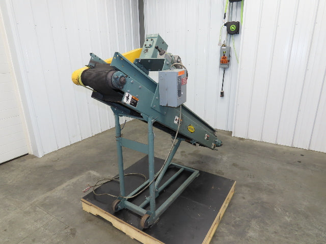 Hytrol 12"x 84"L Portable Incline Parts Conveyor 8" Cleated Belt 230/480V 65FPM