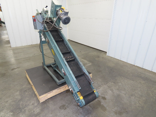 Hytrol 12"x 84"L Portable Incline Parts Conveyor 8" Cleated Belt 230/480V 65FPM