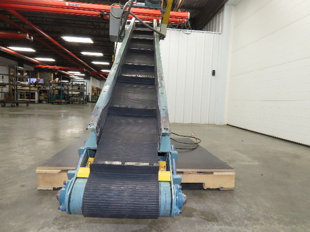 Hytrol 12"x 84"L Portable Incline Parts Conveyor 8" Cleated Belt 230/480V 65FPM