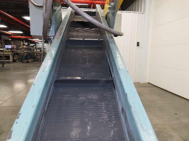 Hytrol 12"x 84"L Portable Incline Parts Conveyor 8" Cleated Belt 230/480V 65FPM
