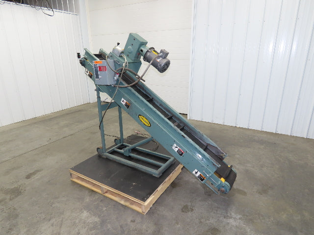 Hytrol 12"x 84"L Portable Incline Parts Conveyor 8" Cleated Belt 230/480V 65FPM
