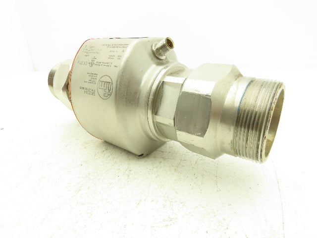 IFM SM2004 Magnetic Flow Meter Digital Display Sensor 2" NPT SS