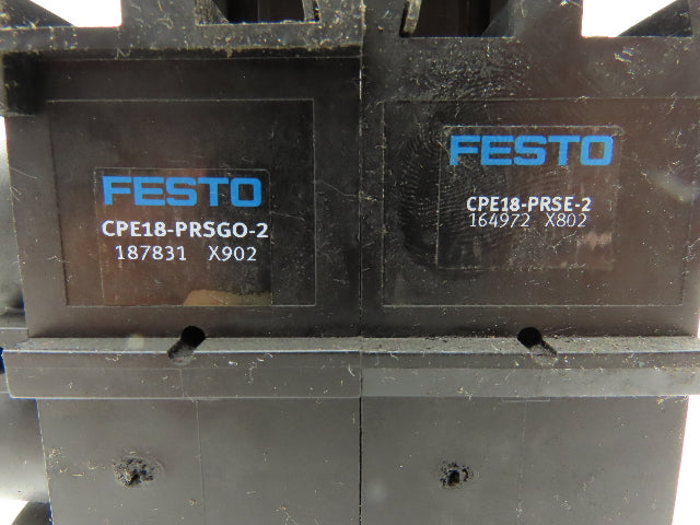 Festo CPE18-M1H-5L-1/4 Pneumatic Air 4-Valve Manifold Assembly 24VDC 145PSI