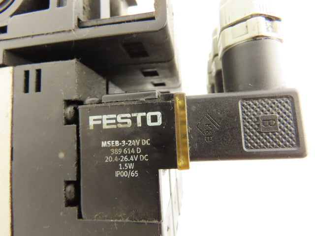 Festo CPE18-M1H-5L-1/4 Pneumatic Air 4-Valve Manifold Assembly 24VDC 145PSI
