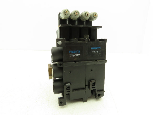 Festo CPE18-M1H-5L-1/4 Pneumatic Air 4-Valve Manifold Assembly 24VDC 145PSI