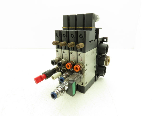 Festo CPE18-M1H-5L-1/4 Pneumatic Air 4-Valve Manifold Assembly 24VDC 145PSI